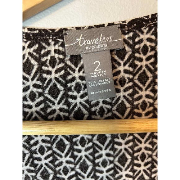 Chicos Travelers Open Cardigan Long Sleeve Slinky Spandex SZ 2 Women's L - Picture 4 of 6